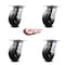 Service Caster 6 Inch Heavy Duty Rubber on Steel Caster Set with Roller Bearings SCC, 4PK SCC-35S620-RSR-4 - alternate 5